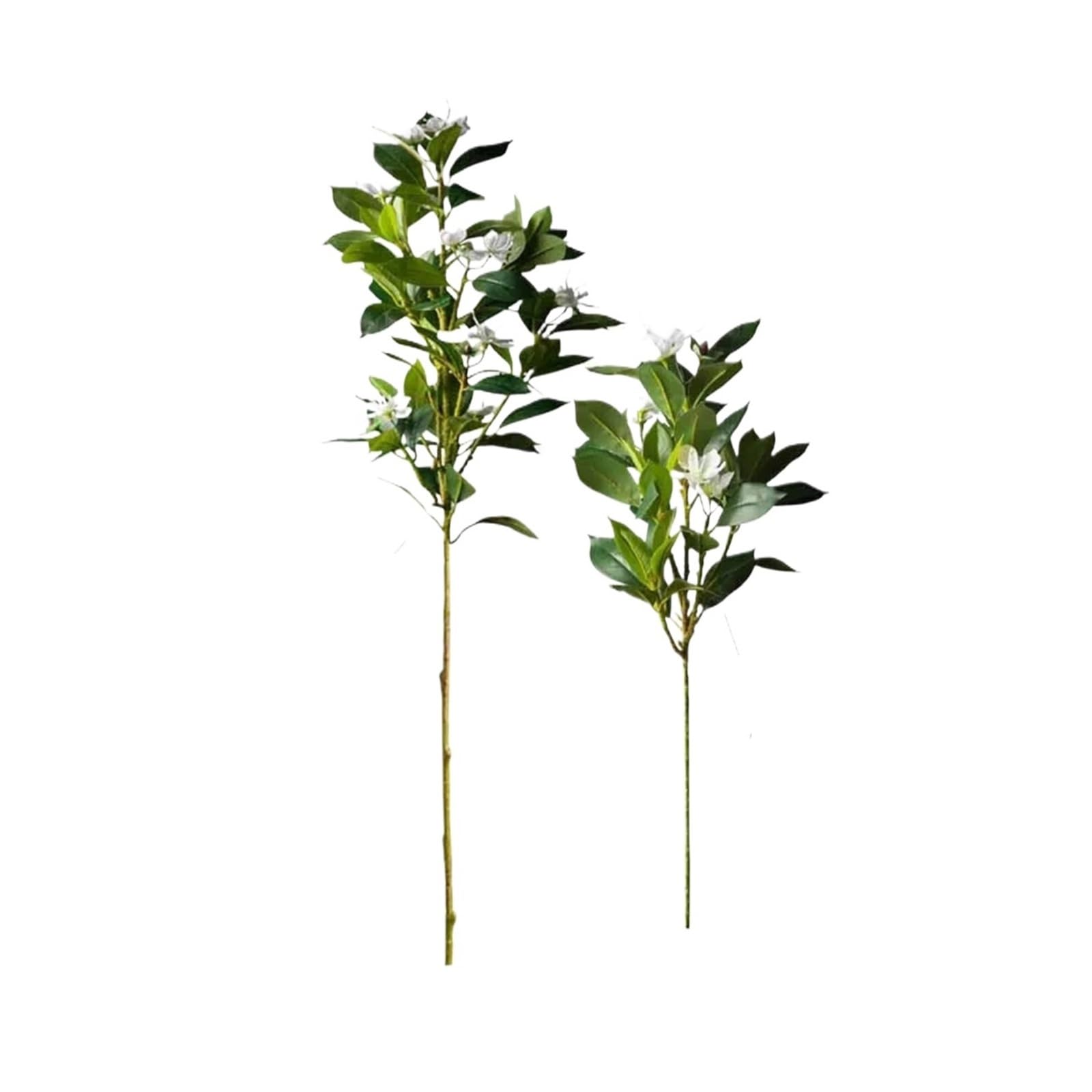 Pianta Finta Cadente 80/120 cm Ficus Artificiale Tropicale Grandi Piante di Banyan Violino di Plastica Ramo di Albero di Fico Finto Albero di Magnolia(80cm and 120cm White)