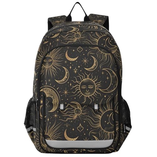 Sac à dos ordinateur portable lycée motif constellation soleil lune
