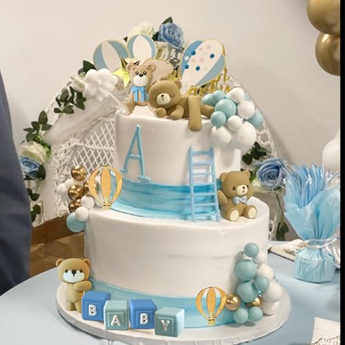 Lefubaby LEAF-LS Bear Cake Toppers Bear Balls Cake Decorations With Baby Letters thumb #4