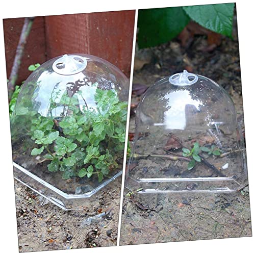 OFFSCH 15pcs Clear Transparent Plastic Humidity Garden Cloches Dome Covers for Outdoor Use Protection Against Snow Frost Snails Birds - Image 2