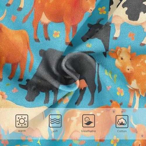 Cotton Girls Underwear Toddler Breeds Colors Cows Blue Girl Panties Cute Print Undies Kids Briefs 2t3