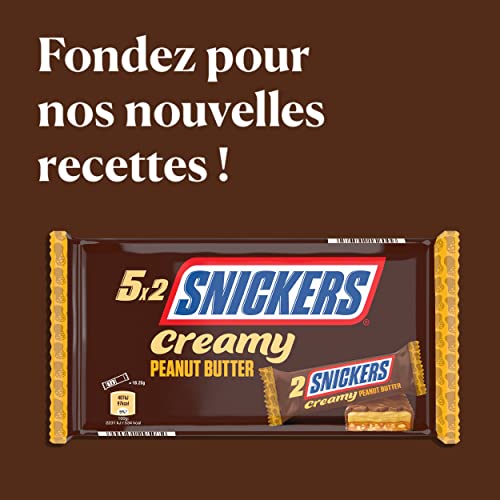Barres Chocolatées Beurre De Cacahuètes Et Caramel Snickers Creamy Les 5 Barres De 36 5g - vue 7
