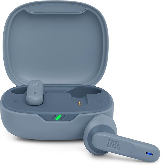 JBL Wave 300 TWS True Wireless In-Ear Bluetooth Headphones in Charging Case - Wireless Earbuds with Integrated Microphone, 26 hours of Playback, in Blue