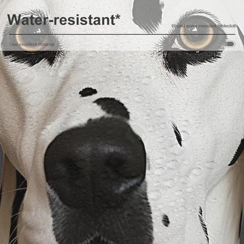Nappe ronde imprimée dalmatien, l'élégance pour table à manger
