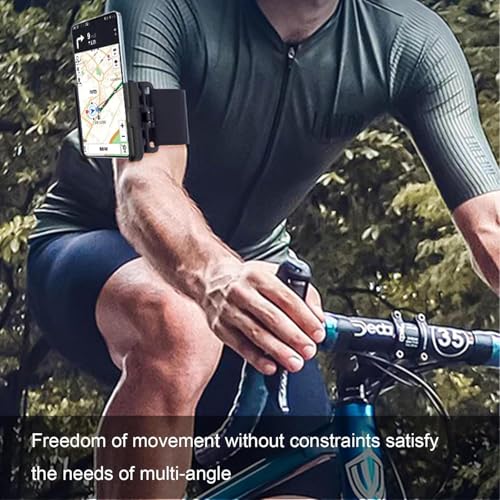 Image of Adjustable Rotating Phone Wrist Armband, 360 Detachable Mobile Holder Strap for Running, Hiking Cycling, Driving, Gym, Workout, Universal Fit for iPhone & Android Smartphones, Hands-Free Sports Band