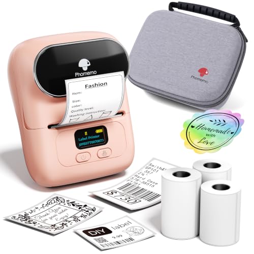 Image of Phomemo M110 Label Maker Machine with 3 Tapes and Bag, 2 Inch Label Printer
