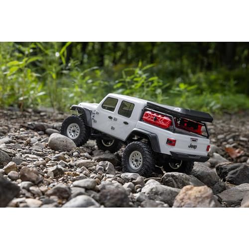 Image of Axial RC Truck SCX24 Jeep Gladiator 4 Wheel Drive Rock Crawler Brushed RTR Nothing Needed to Complete Ready-to-Run White AXI00005V2T4, Remote Control Car, RC Car, RC Crawler