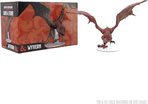 WizKids D&D Icons of The Realms Set 26 Sand & Stone Wyvern en caja en miniatura
