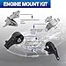 Engine Motor Mounts Set - Compatible with Chevrolet Cruze 2011-2016, Cruze Limited 2016 & Buick Cascada 2016-2019, 1.6L 1.8L, Auto Transmission, Replace# A5430, A5479, A5508, A5579, Set of 4