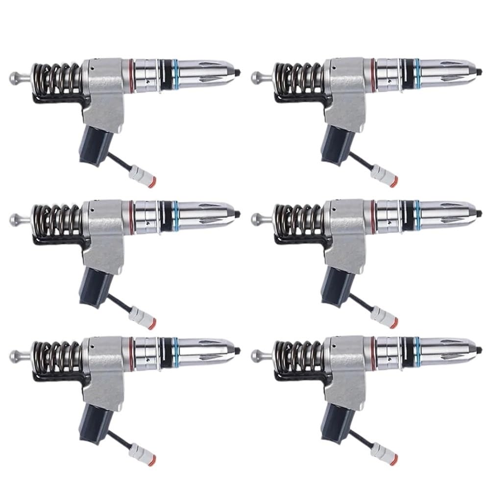 Fqqkma One Color Fuel Injectors 6Pcs Celect Diesel Fuel Injector 3411763 3411763Px 3411763Rx Ex631763 For N14 Nh Nt 14.0L For Engine