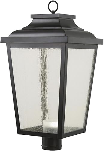 Minka Lavery Luces de poste al aire libre 72177-189-L Irvington Manor Farol de poste exterior, 1 luz LED 13 vatios, bronce Chelesa