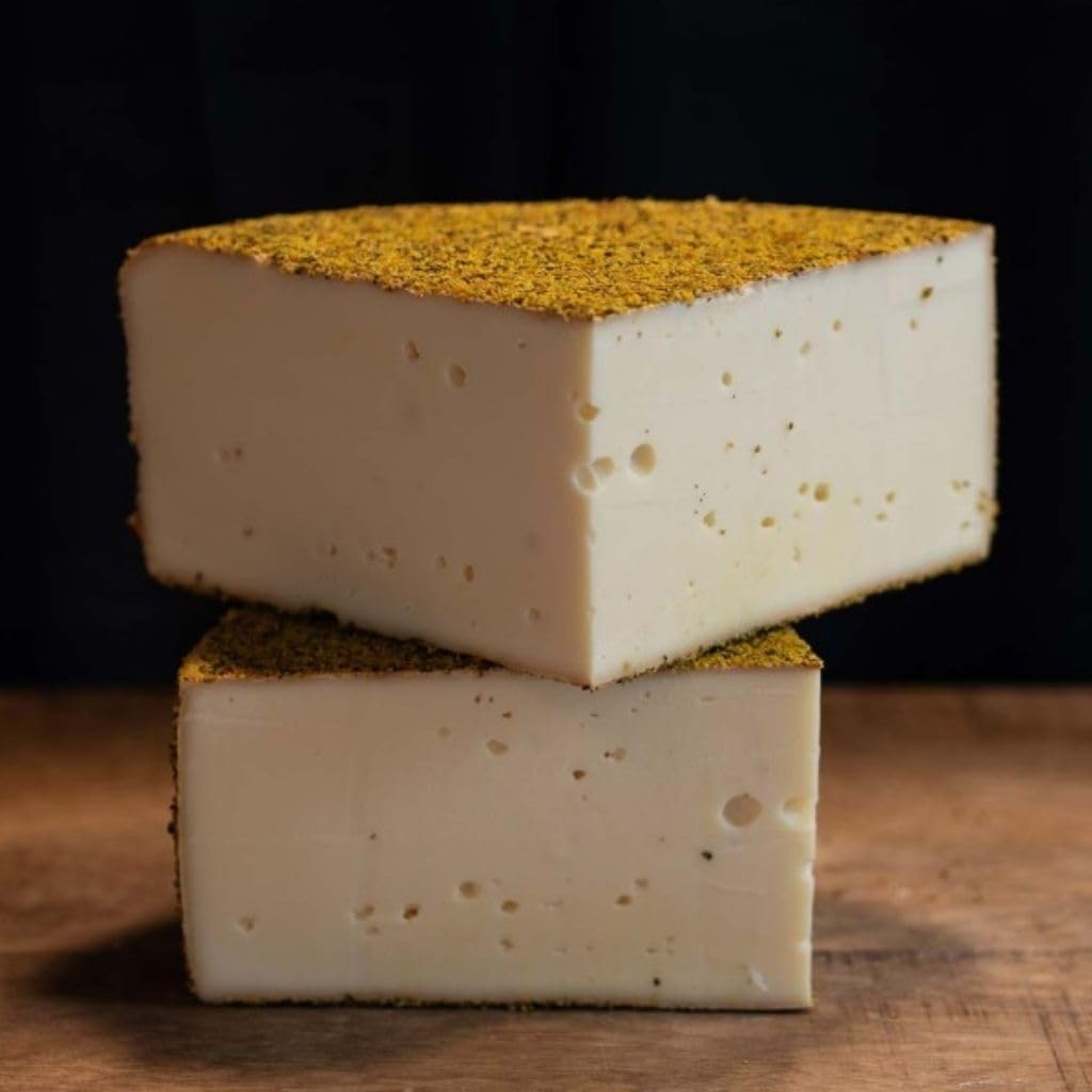 Tomme de l'Appenzell Poivre et Citron – Fromage Suisse d'Exception – Portion de 1kg – Lait de Vache – Saveurs Épicées et Acidulées – Idéal pour l'Apéritif et la Cuisine Créative