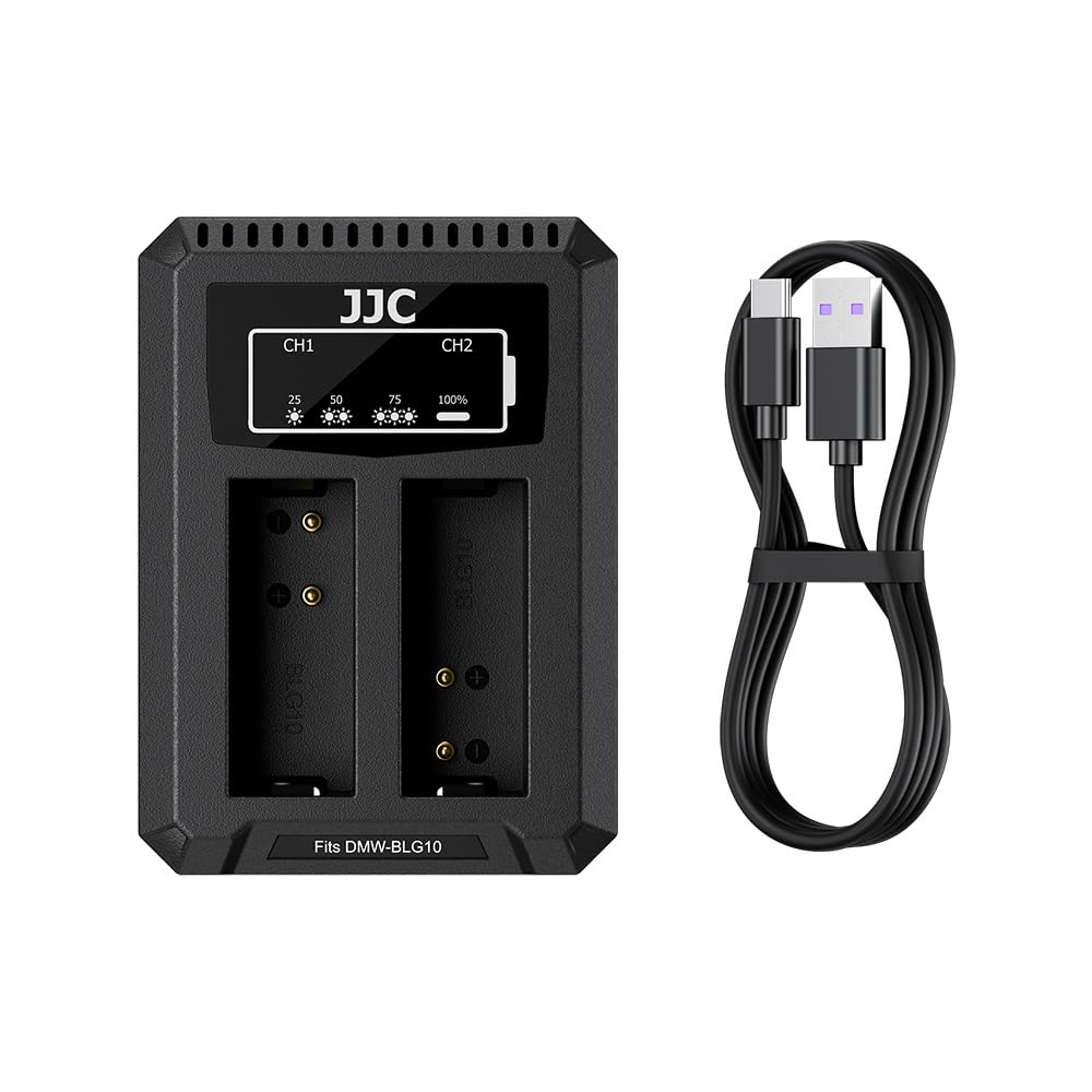 JJC DMW-BLG10 Battery Charger for Panasonic Lumix ZS99/TZ99 GX7 GX9 GX85