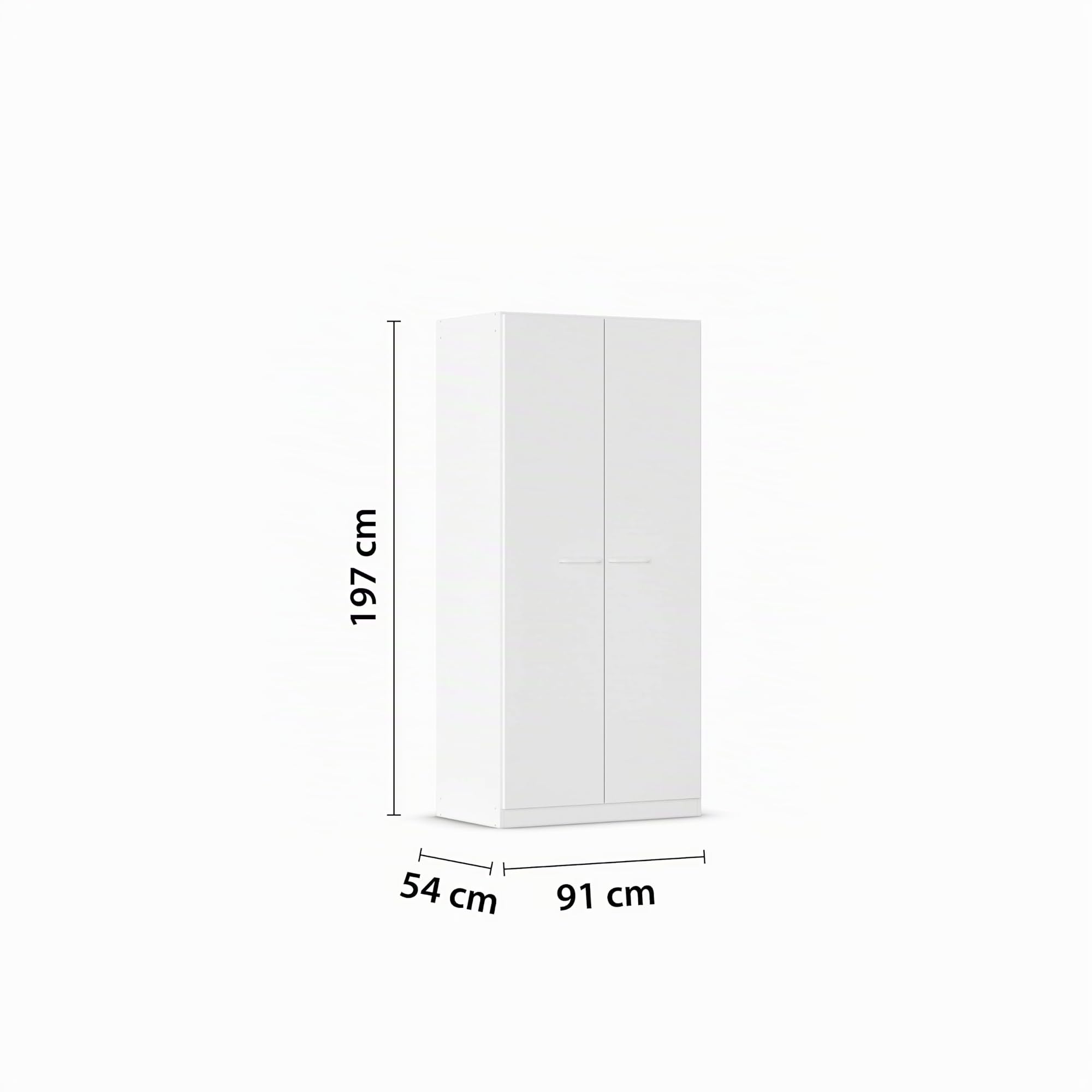 Rauch Möbel PRANDON, Kleiderschrank, Farbe Weiß, Breite 91 cm