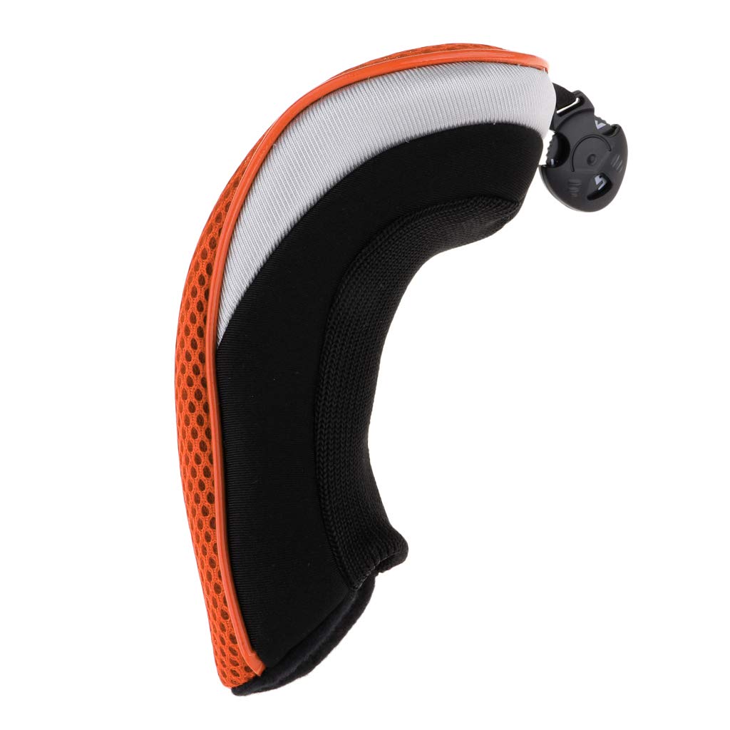 Golf Hybrid UT Club Rescue Head Cover Headcover with Number Tag Orange