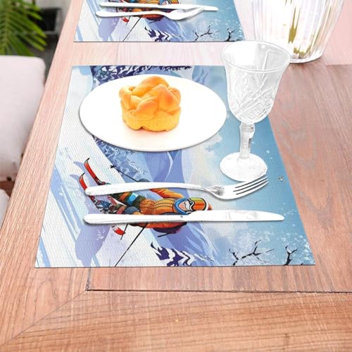 Sets de table tissés en PVC au design texturé élégant pour réception - 7