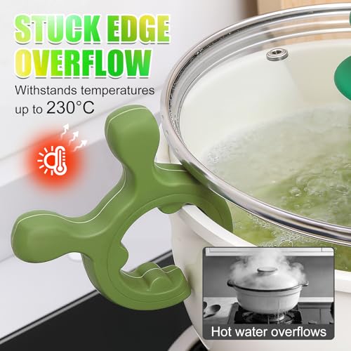 Multifunction Silicone Pot Handle Spatula Rack,2026 Non-Slip Spoon Holder Stove Organizer Kitchen Gadgets, Kitchen Pot Lid and Spoon Holder,Utensil Anti Scalding Pot Clip for Cooking Accessories（3PCS） by Generic - Image 3