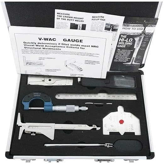 Welding Inspection Ruler 7 Pieces Combo Set Welding Measurement Tool Stainless Steel Inspection Ruler