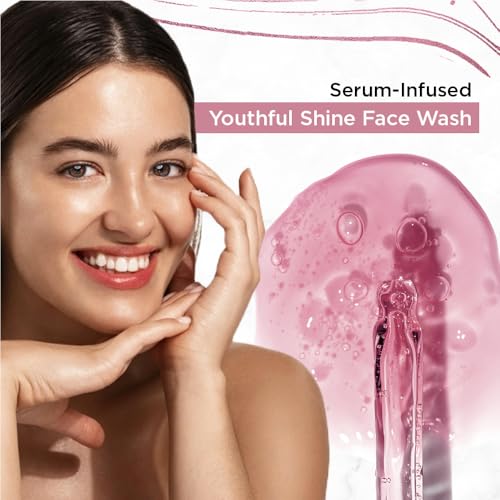 Image of Streax Youthful Shine Anti Ageing Face Wash Cleanser, 100 ml | 4% Aquaxyl & Retinol Serum Complex | Gentle Cleanser For Fine Lines & Wrinkles | Anti-Ageing | For Man & Woman | Daily Use Face Wash | Sulphate & Paraben Free | Dry, Normal & Sensitive Skin