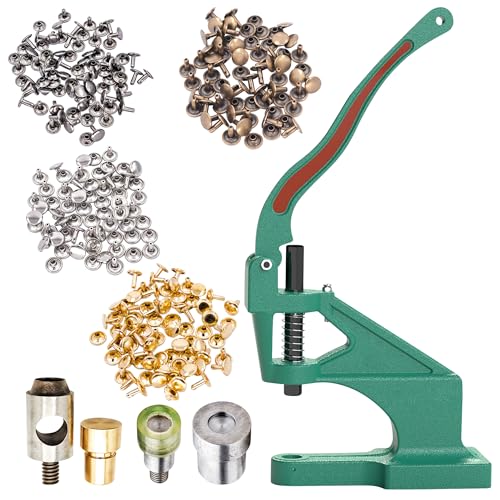 Rivets double capuchon pour maroquinerie avec presse manuelle sans effort - 2