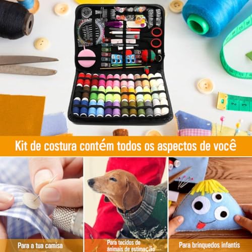 Kit de Costura E Linhas C/ 229 Peças, Kit Costura, Kit de Costura, Costura, Linha de Costura, Agulha