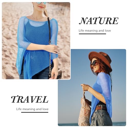 Image of Women Sheer Poncho Shrug Summer Sheer Blouse Top Lightweight Poncho Bolero for Evening Dress