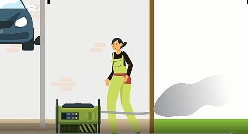 Miniatura 5 de Kit de silenciador universal de extensión de escape para generador con placa de montaje aislada a través de la pared, incluye 3 adaptadores, se