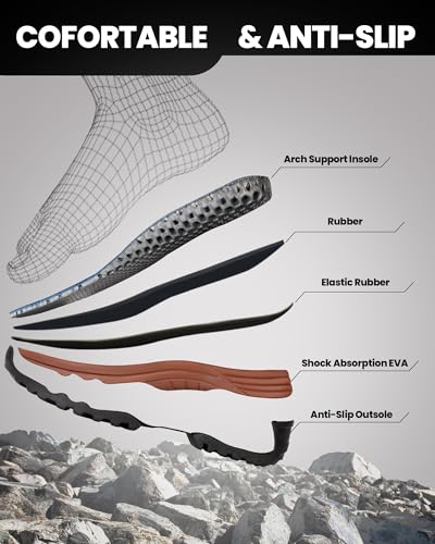 OutdoorMaster Hunting Boots for Men, Waterproof Rubber Neoprene Boots, Anti-slipped Insulated Outdoor Boots 5