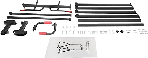 Miniatura 3 de Estación de dominadas triangular plegable, barras de gimnasia expandibles, altura ajustable de 5.74 a 7.55 pies, barra de entrenamiento de fuerza de