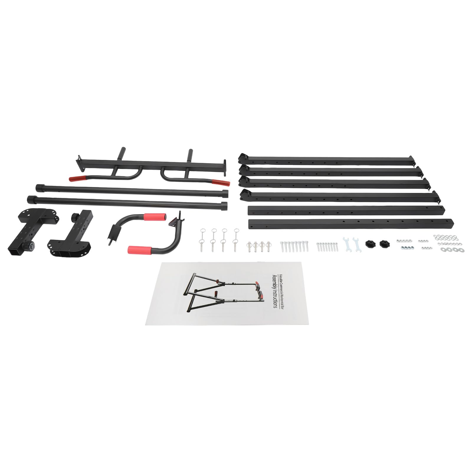 Power Tower Dip Station, sbarra per trazioni pieghevole, autoportante, regolabile in altezza, 175-230 cm, stazione multifunzione con barre per dip e schienale per palestra domestica, portata 200 kg