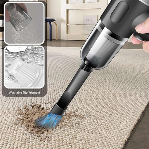 Aspiradora de mano inalámbrica 3X para coche y mini aspiradora potente de escritorio recargable 6