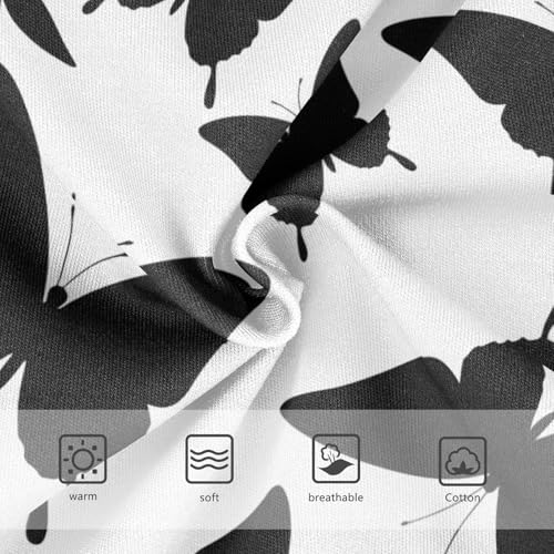 Cotton Toddler Underwear Floral Black Butterfly Silhouettes White Girl Panties Cute Fun Underpants Briefs 2t3