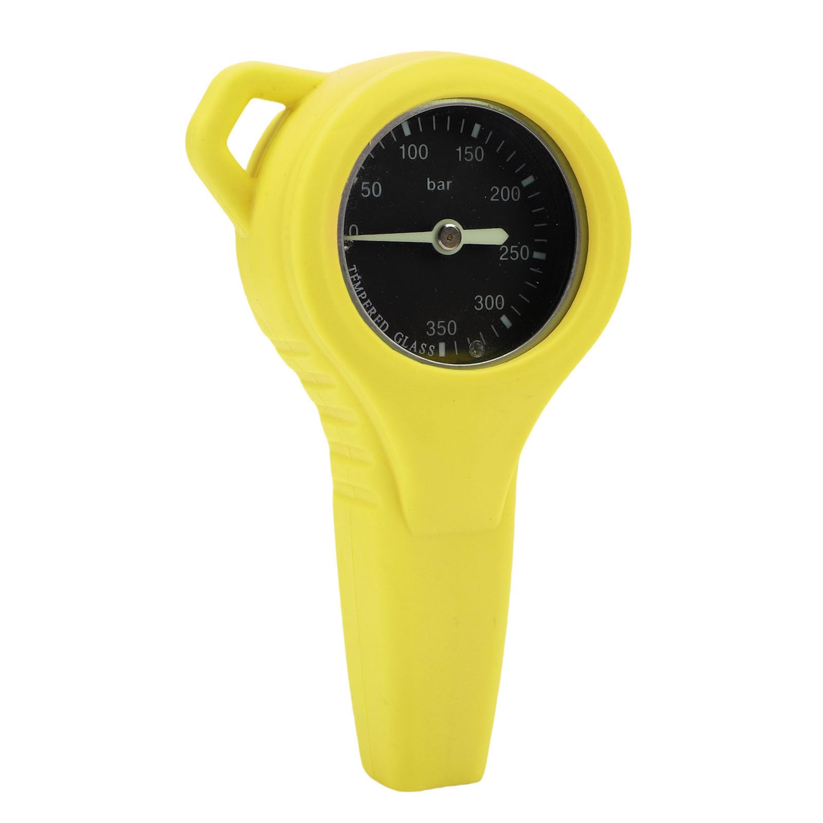 Medidor de Presión de Buceo de Metal Duradero |Medidor Luminoso BCD Compacto con Esfera Blanca y Negra, Herramienta de Prueba Sumergible Fácil de Transportar para Buceo (YELLOW)