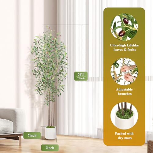 Tamiaia ™ Premium Artificial Olive Tree 6Ft thumb #4