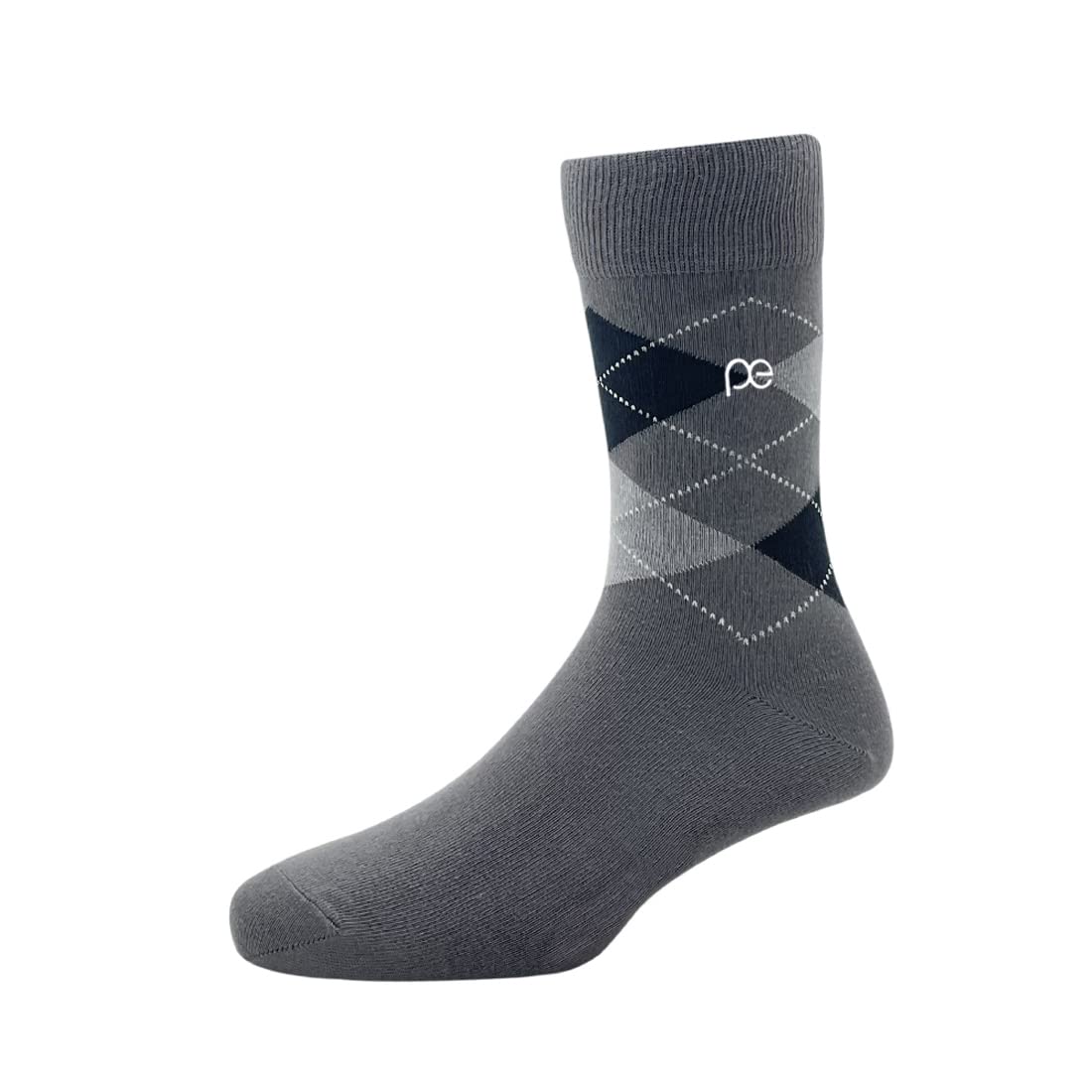 peter england Full Length Men's Argyle Pattern Socks - Dark Grey-picture-12