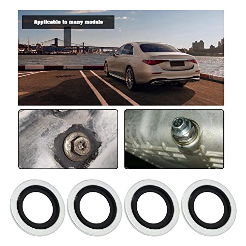 YINETTECH 10 Stück Ölablassschraube Dichtungen Aluminiumlegierung Ersatz 110265505R 6079970345 8200641648 3121867 Kompatibel mit Renault Kompatibel mit Dacia