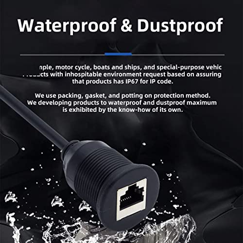 Cable Ethernet CAT6 RJ45 macho a hembra 1m impermeable miniatura 2