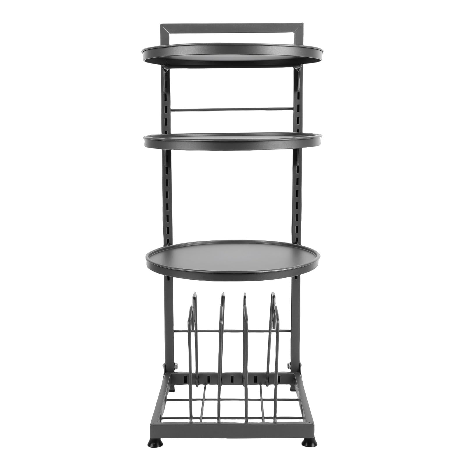 Sonew Soporte de Almacenamiento Debajo del Gabinete de 4 Niveles para Ollas Sartenes Utensilios de Cocina Frutas Verduras y Especias – Estante de Acero al Carbono con Diseño Compacto