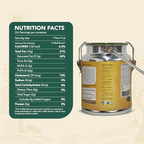 Image of Anveshan A2 Gir Cow Ghee - 5L Dolchi | Traditional Bilona Method | Curd- Churned | Cultured | Pure and Nutural | Lactose and Gluten Free | Lab Tested (Pack of 2)