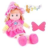 Odebao Soft Reborn Baby Dolls for 2–7 Year Old Girls 20” Music Playing Realistic Baby Doll Open / Close Eyes Toddler Real Life Babydoll with Hair Kids Best Stuffed Plush Toy Preschool Children Gift