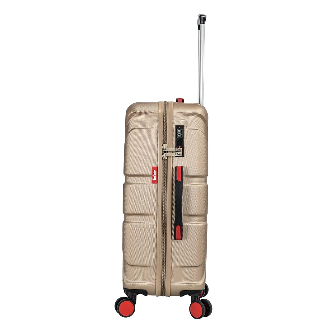 A1 FASHION GOODS Podróże wakacje mocne twarde trwałe 4 koła obrotowe bagaż walizki torby taupe paski, brązowy (taupe), M, Bagaż