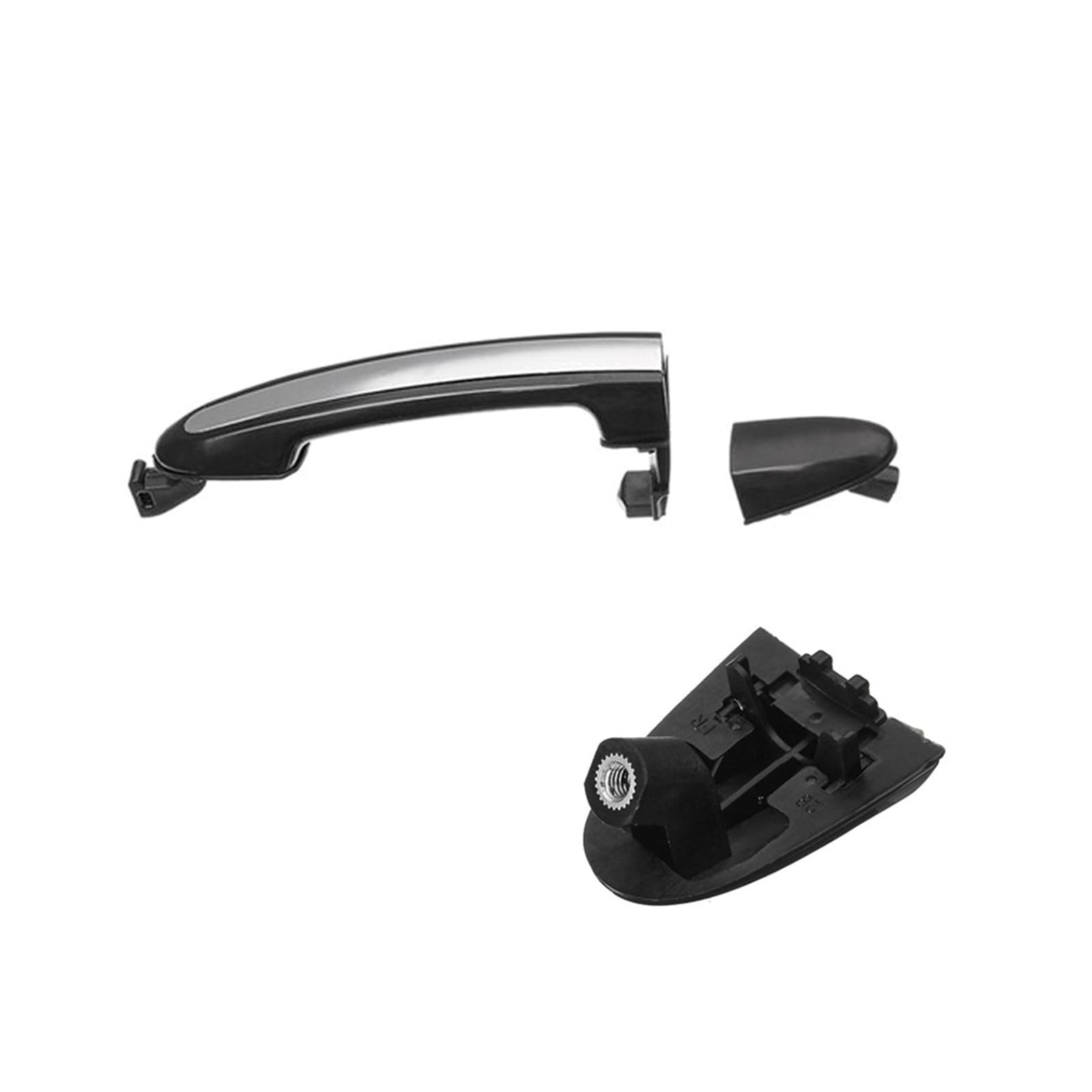 Byskjz One Color Car Outer Door Handle Replacement For Hyundai For Santa For Fe 2007 2008-2012 Black Exterior Car Door Handle 82651-2B010 82652-2B000 82652-2B010 83652-2B000(Front Right)