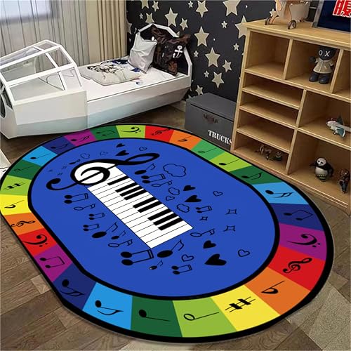 Tapete para niños musical ABC, 6x8ft, negro y blanco miniatura 3