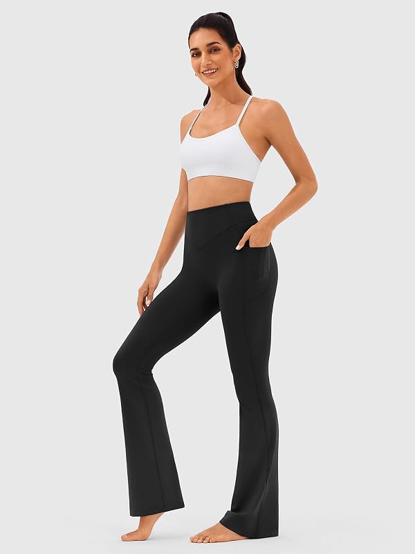 Women's Scrunch Butt Leggings with Pockets High Waist Yoga Pants Seamless Tummy Control Workout Pants for Athletic image 7