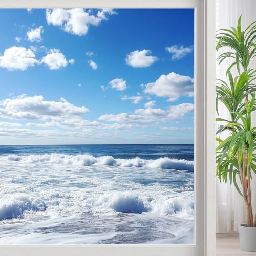 Vinilo Decorativo Adhesivo para Ventana Modern Ocean 15.7x23.6 pulgadas miniatura 1