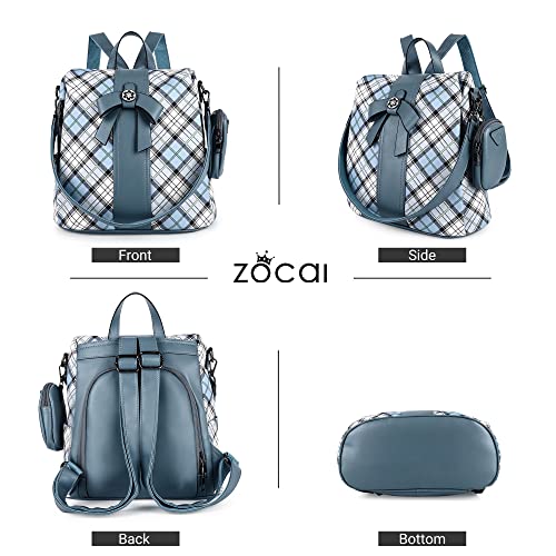 Image of ZOCAI Backpack Purse for Women Fashion Backpack Purses PU Leather Daypacks Anti-Theft Shoulder Bag Satchel Purse