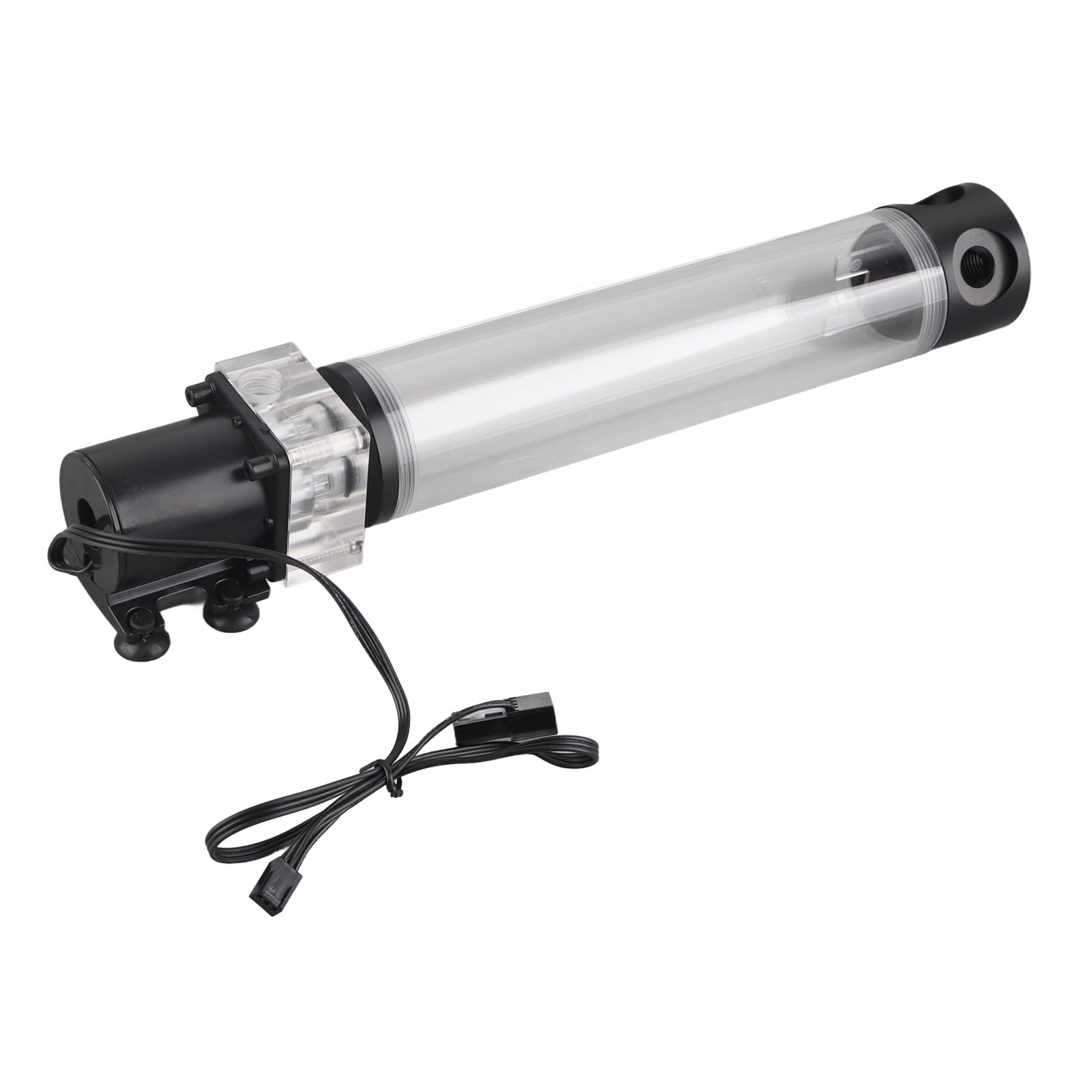 Jiawu CPU-Wasserkühlungspumpensystem, 12 V, 19 W, 800 L/h Durchfluss, Leises Keramiklager, Computer-Wasserkühlungstank-Reservoir mit G1/4-Gewindehalterung für PC, DIY-Gaming-Deskt