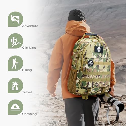 SPAHER 45L Military Tactical Backpack for Men - Rucksack for Trekking, Camping, Hiking - Assault Daypack, Army Molle Knapsack Shoulder Bag for Outdoor Sports - Image 2