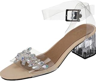 هيلز صندل شفاف بكعب مقاسات متعددة