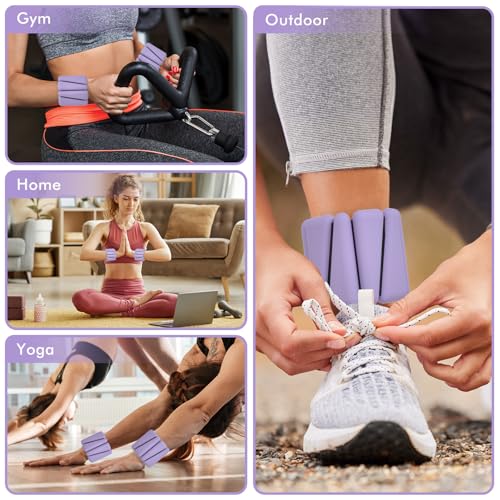 Image of Wrist Weights, Ankle Weights for Women Men, Adjustable Wrist Weighted Bracelet for Home Gym Workout, Running, Yoga, Exercise, Strength Training